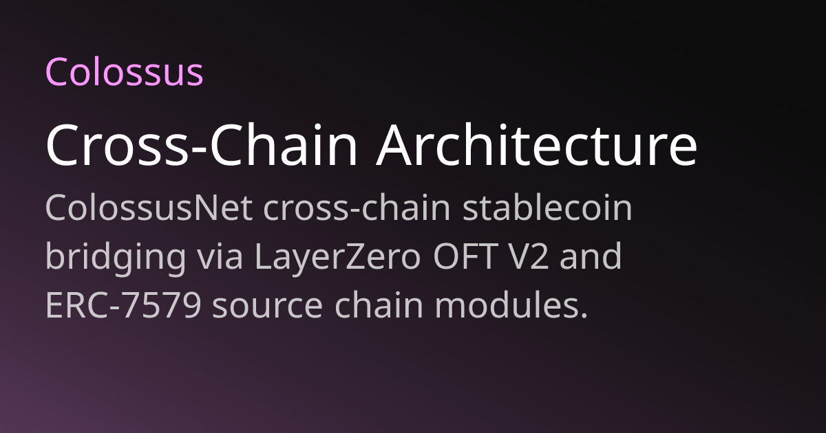 Cross-Chain Architecture